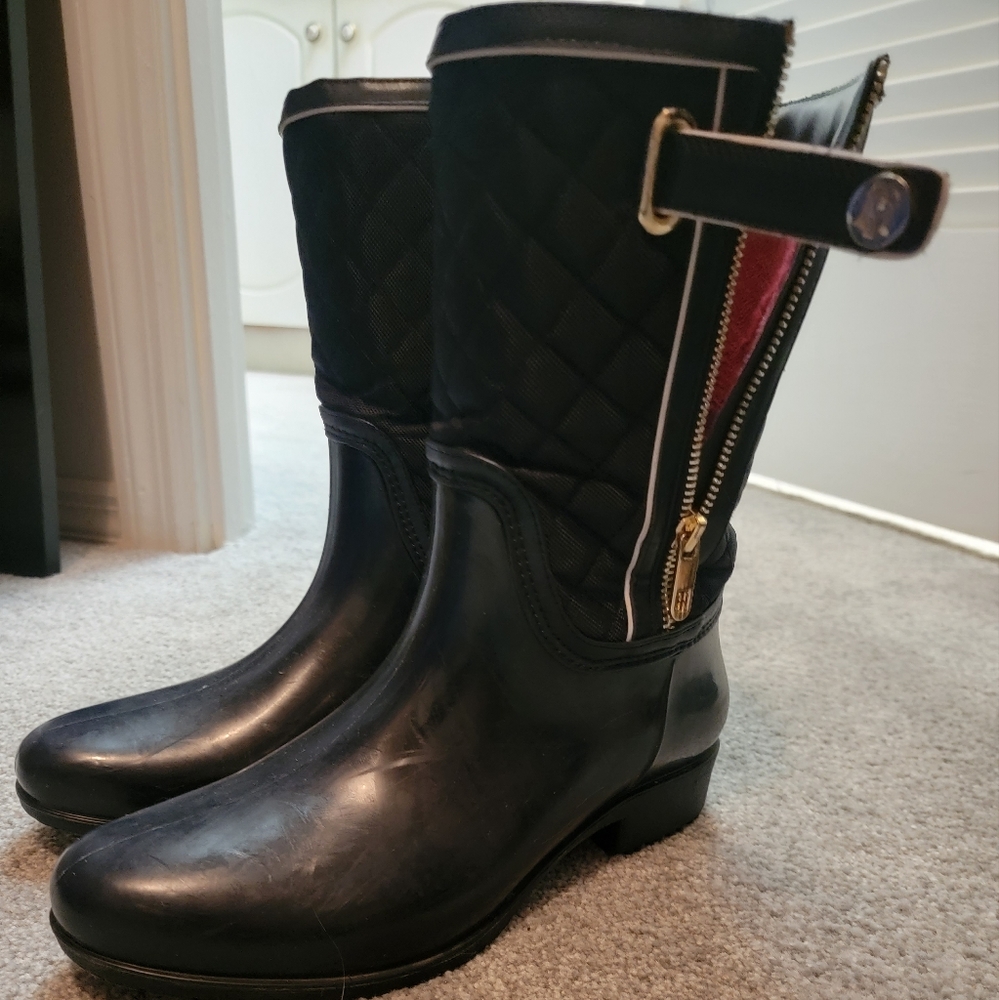 Tommy Hilfiger Navy Rain Boots